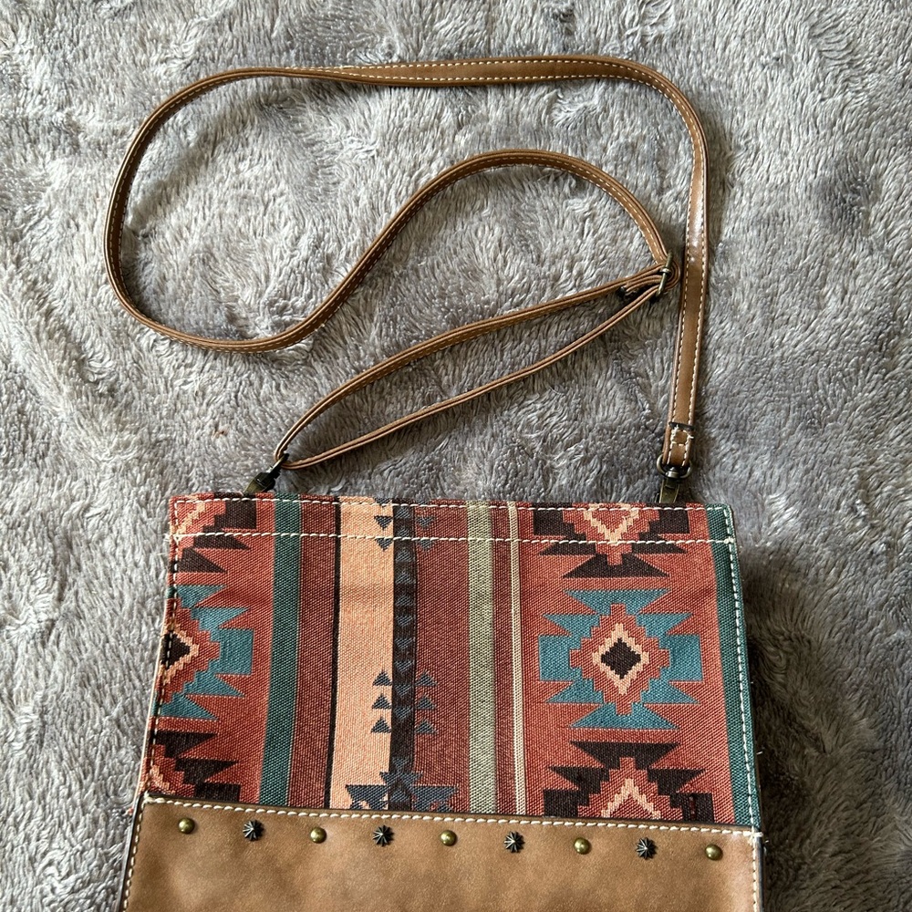 Justin Boots Multicolor Aztec Crossbody Bag